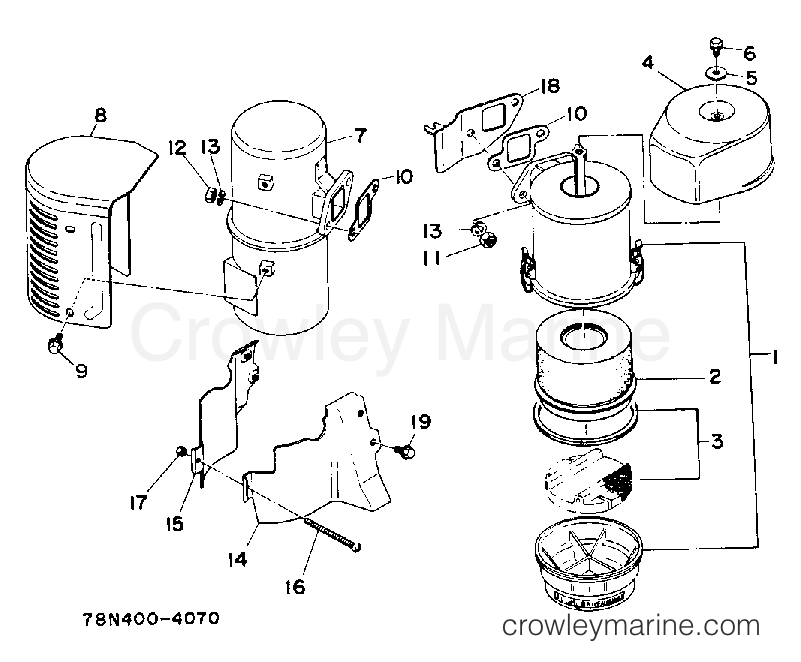 Yamaha Motors EDA5000DVE - AIR CLEANER MUFFLER