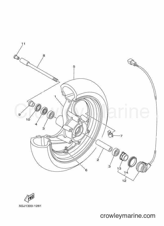 Yamaha Motors XP500 (5GJ5) [010] - FRONT WHEEL