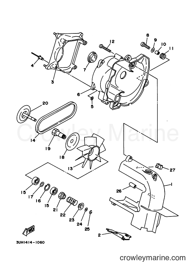 1992 Scooter XC150LC - XC150LC (3UH4) [999] - AIR SHROUD & FAN