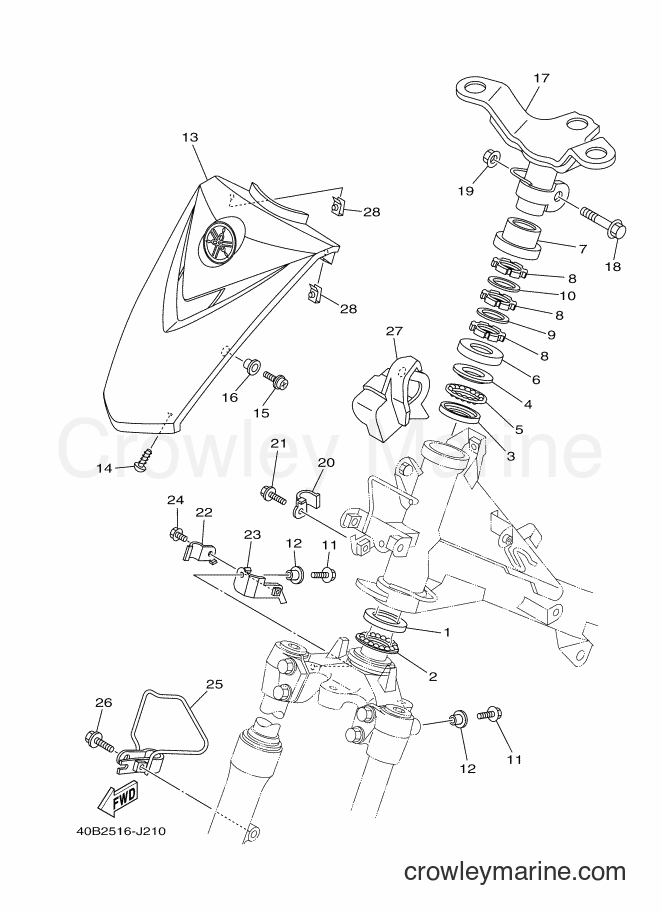 Yamaha Motors T110C (40B6) [010] - STEERING