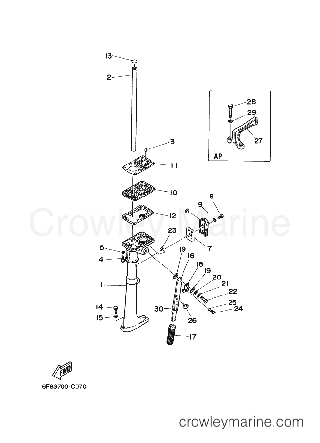 Yamaha Motors 2CMHS (6F86) [060] - UPPER CASING