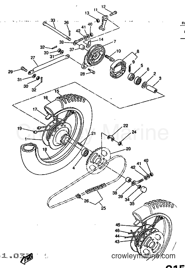 1997 Scooter DT50R - DT50R (5BK1) [999] - REAR WHEEL