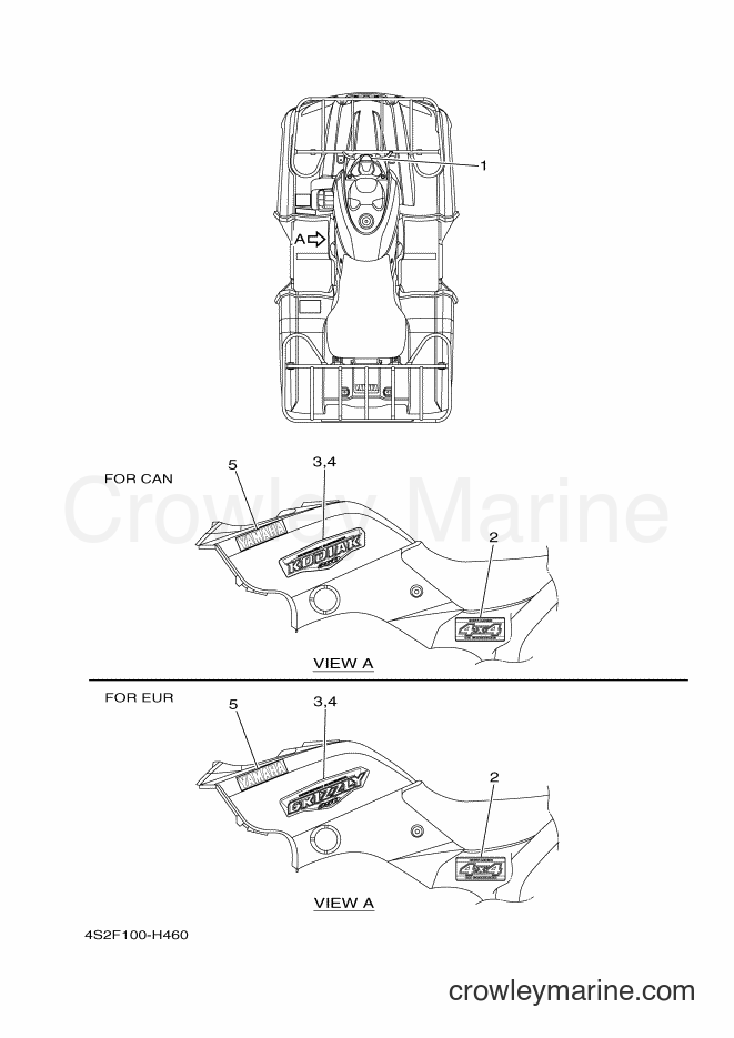 2009 ATV YFM350FWAN - YFM350FWAN (4S2F) [010] - GRAPHICS