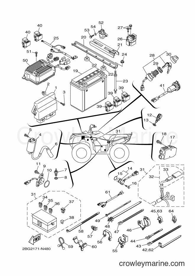 Yamaha Motors YFM700FWAD (B38D) [010] - ELECTRICAL 1