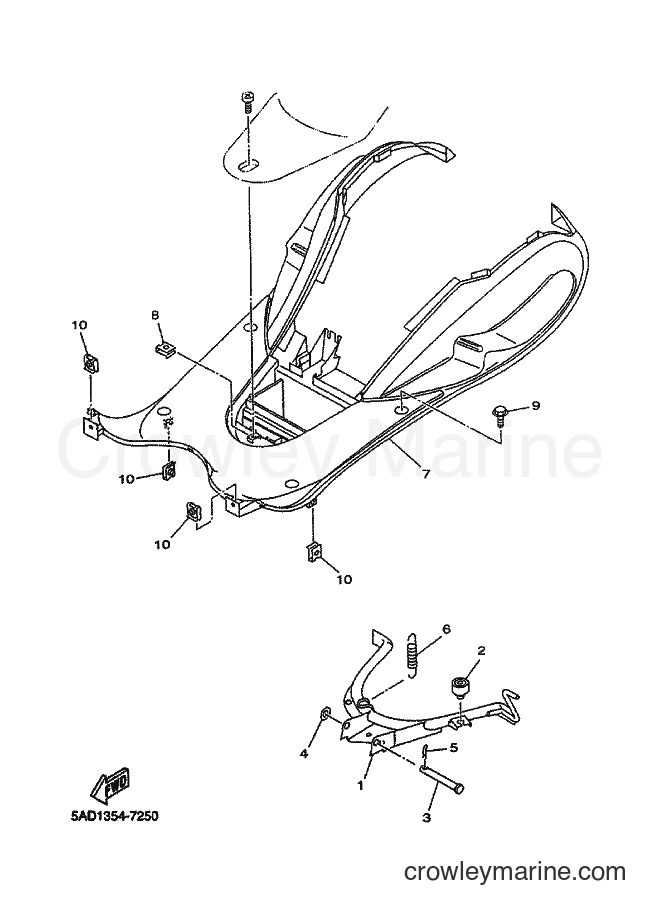 2000 Scooter YN50 - YN50 (5BW3) [010] - STAND & FOOTREST