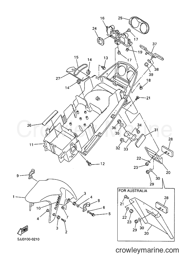 2000 Sport Bike YZF-R1 - YZF-R1 (5JJ6) [010] - FENDER
