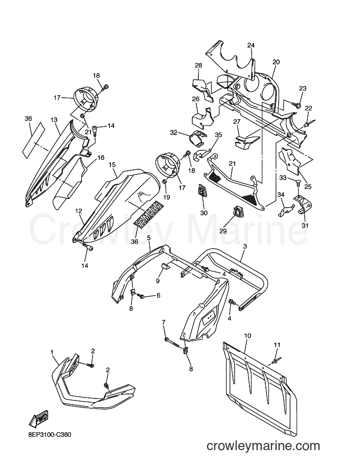 Yamaha Motors RX10M (8EV4) [020] - BUMPER