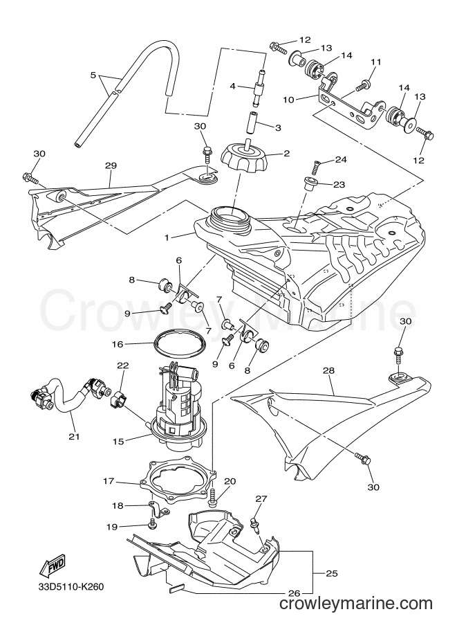 Yamaha Motors YZ450F (33D5) [020] - FUEL TANK