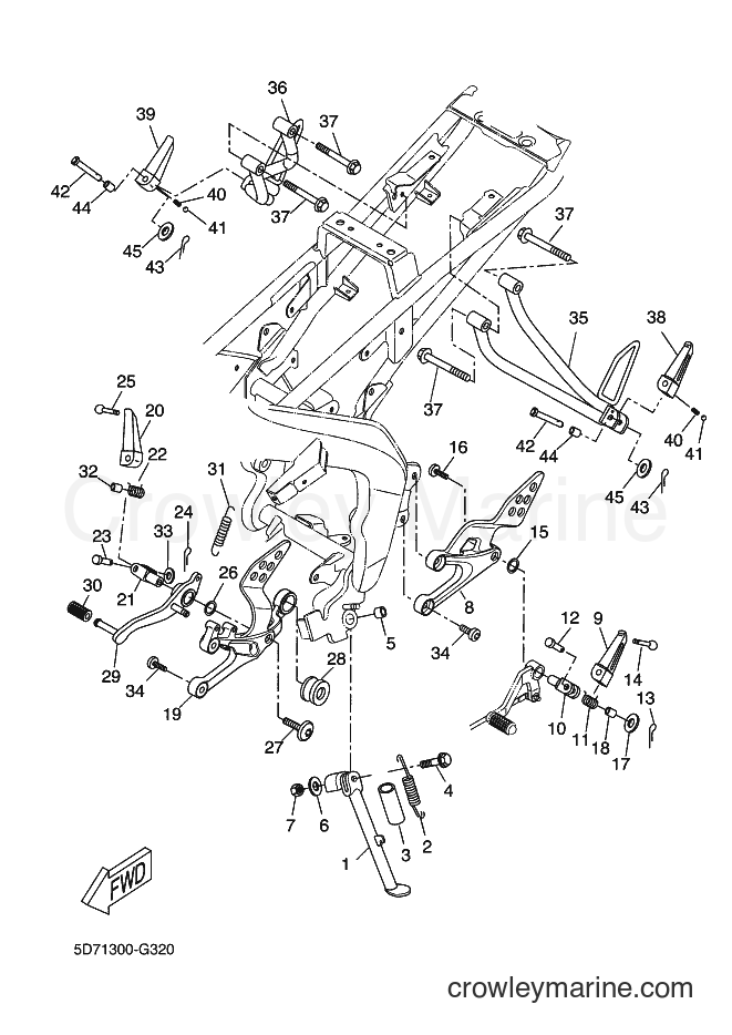 Yamaha Motors YZF-R125 (5D7B) [050] - STAND & FOOTREST