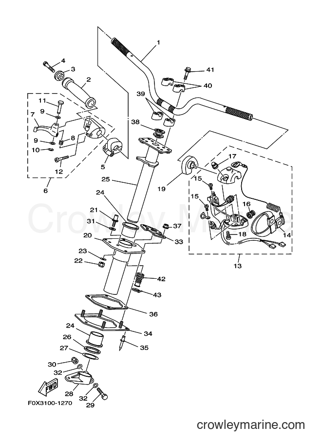 Yamaha Motors JET FOR GP1200 (67X1) [040] - STEERING 1