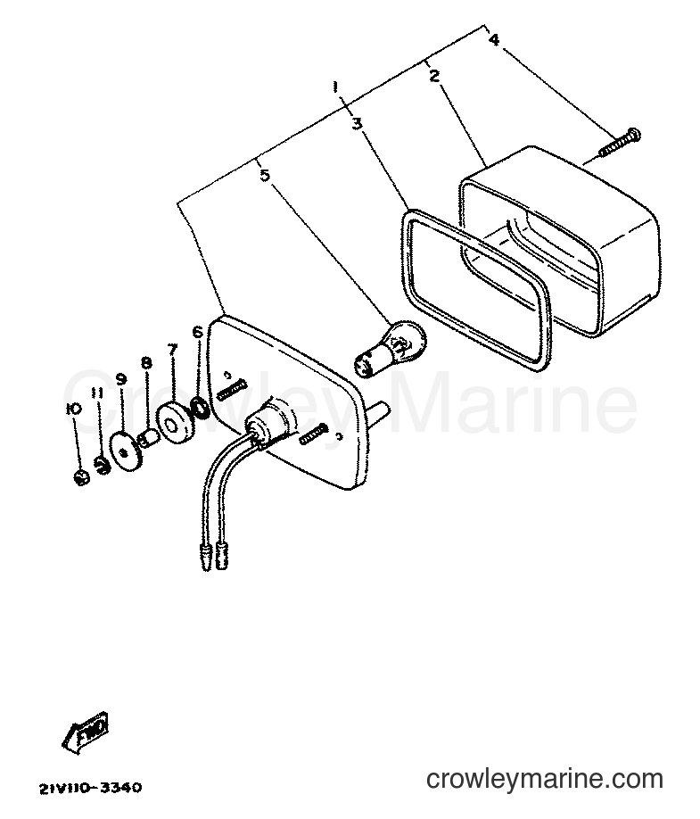 1984 ATV YFM200 - YFM200 (52H) [999] - TAILLIGHT