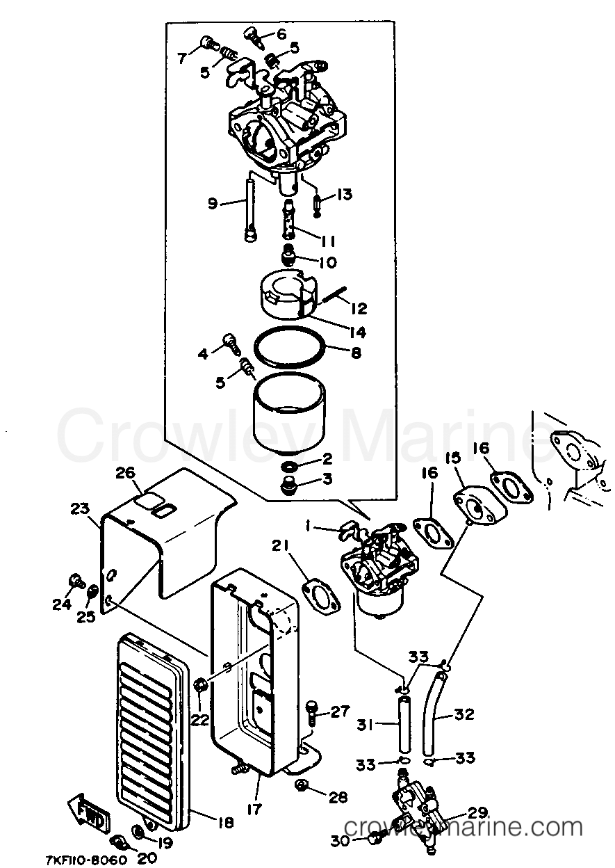 Yamaha Motors YS828TEO - AIR FILTER - CARBURETOR