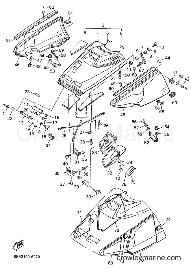 Yamaha Motors CS340E (8BE7) [020] - SHROUD