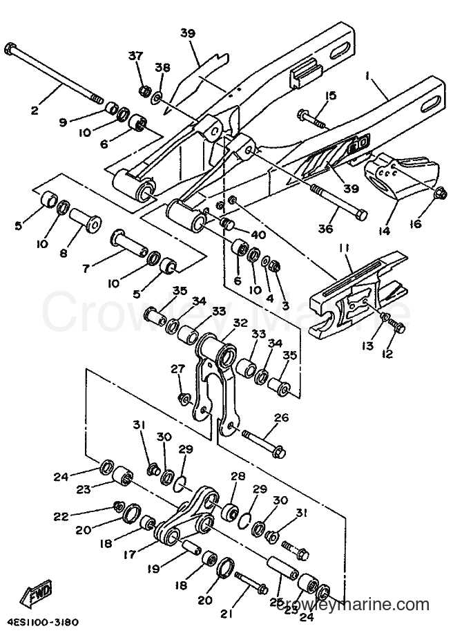 Yamaha Motors YZ80 (4GT1) [999] - REAR ARM