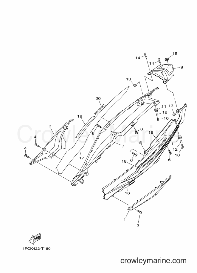 2018 Scooter T115FL-5 - T115FL-5 (1FCK) [010] - SIDE COVER