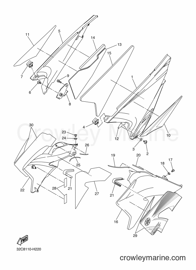 2009 Dirt Bike WR250X - WR250X (32CC) [010] - SIDE COVER