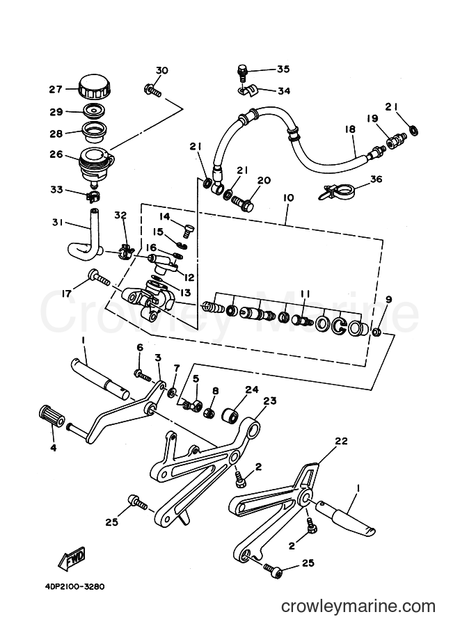 Yamaha Motors TZ250 (4DP3) [030] - STAND & FOOTREST