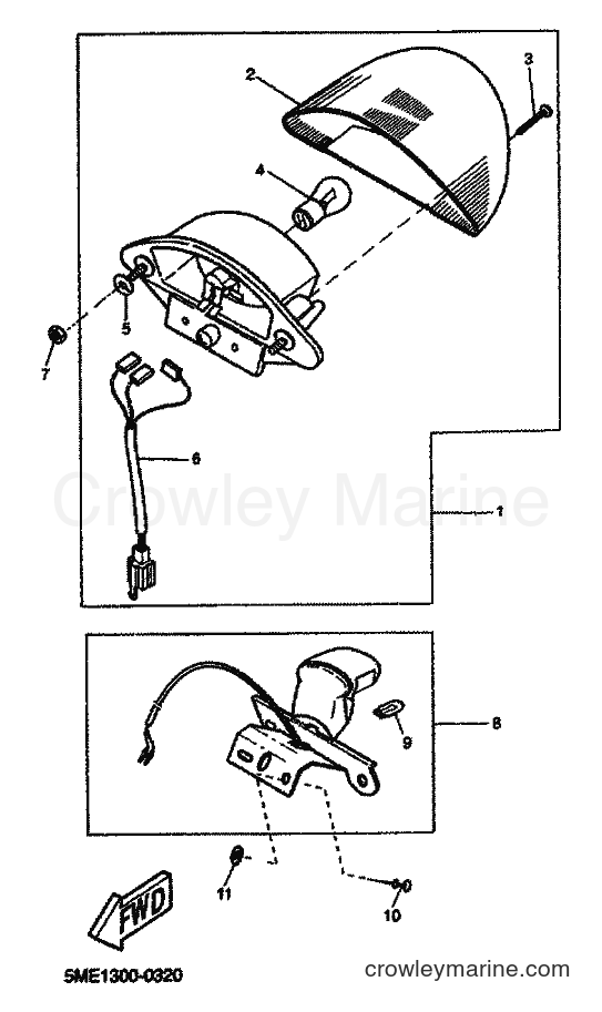 2001 Scooter YQ100 - YQ100 (5ME4) [030] - LUZ DE COLA