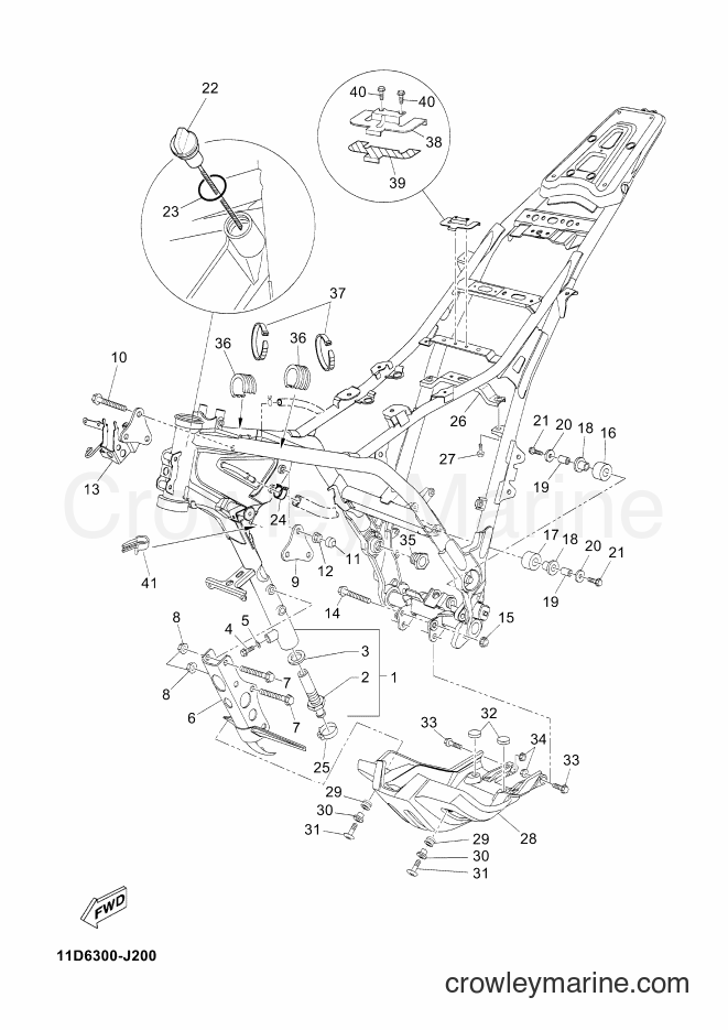 2010 Dirt Bike XT660Z - XT660Z (11D6) [030] - FRAME