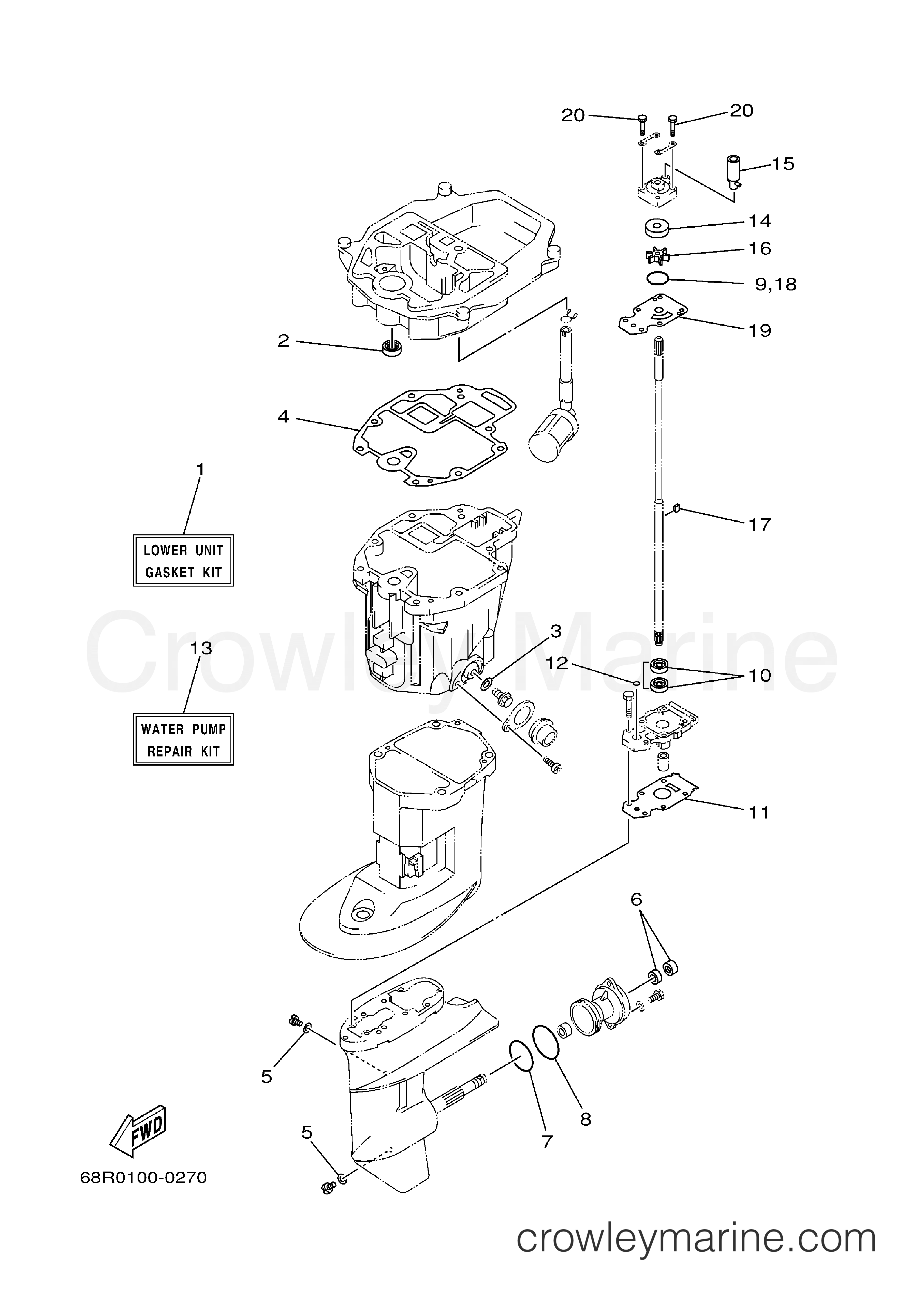 Yamaha Motors F6MSHC - REPAIR KIT 3