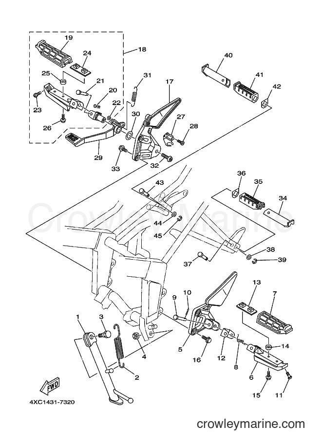 1998 Maxi-Scooter STR126A - STR126A (5BD1) [010] - STAND & FOOTREST