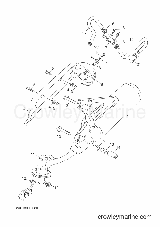 Yamaha Motors YN50F (2AC1) [040] - EXHAUST