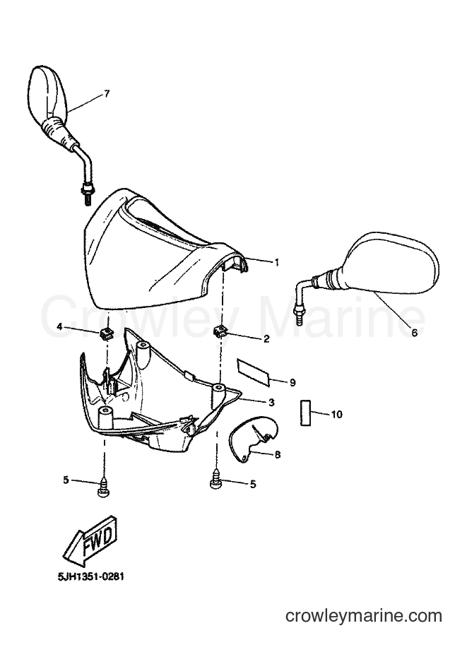 2000 Scooter EW50 - EW50 (5JH1) [040] - COWLING 1