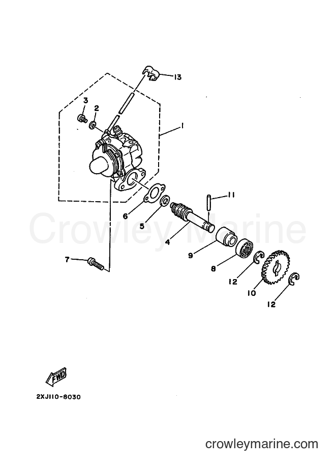 1988 ATV YFS200 - YFS200 (2XJ0) [010] - OIL PUMP