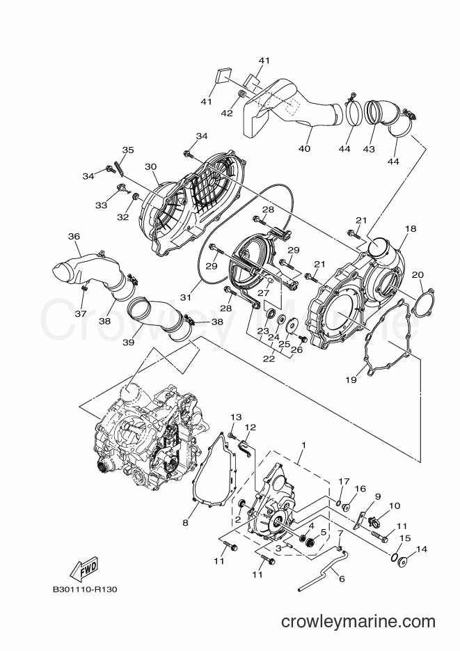 2017 ATV YFM700FWBD - YFM700FWBD (2SMF) [010] - CRANKCASE COVER 1