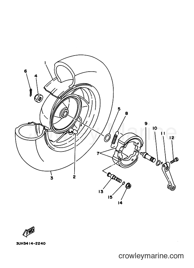 1997 Scooter XC150LC - XC150LC (5EE2) [999] - REAR WHEEL