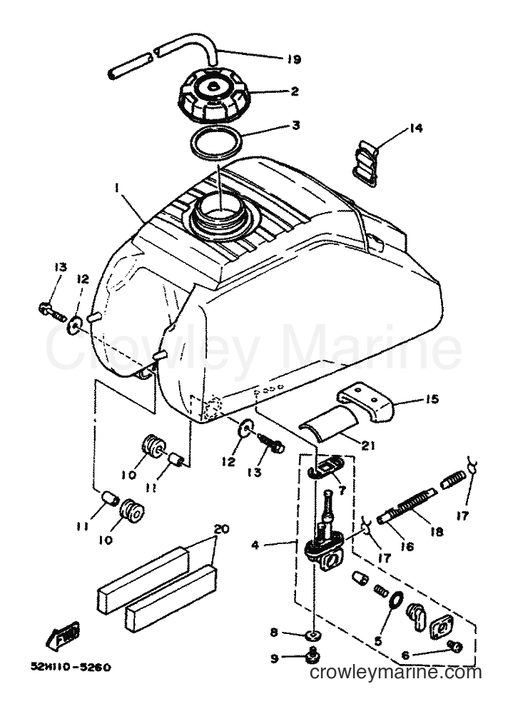 1984 ATV YFM200 - YFM200 (52H) [999] - FUEL TANK