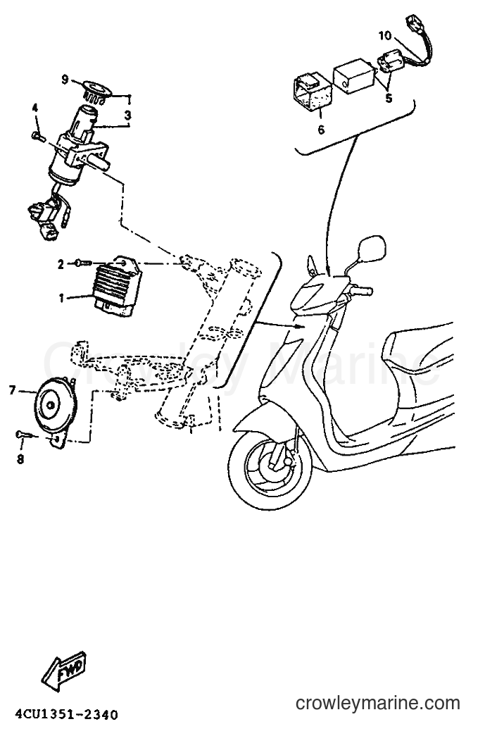 1995 Scooter YE50 - YE50 (4FW6) [999] - ELECTRICAL 1