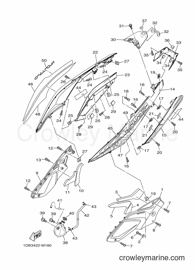 2013 Scooter AT125FC - AT125FC (1DB4) [010] - SIDE COVER 2