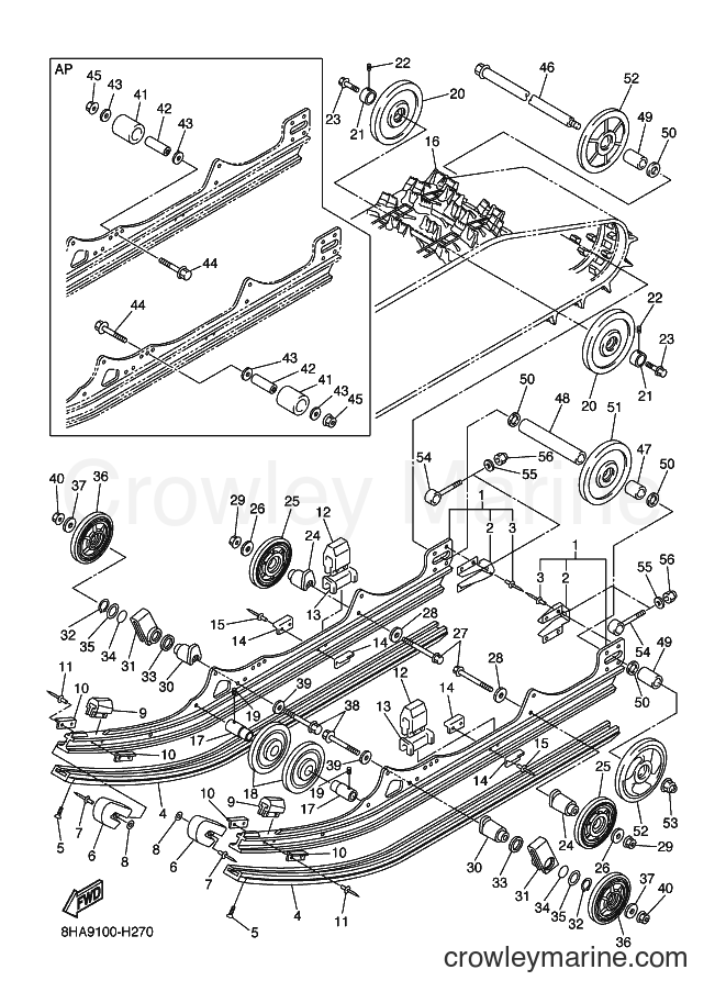 2009 Snowmobile RFX10RM - RFX10RM (8HA9) [020] - TRACK SUSPENSION 1
