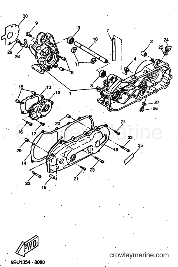 1999 Scooter YH50 - YH50 (5JB1) [010] - CRANKCASE
