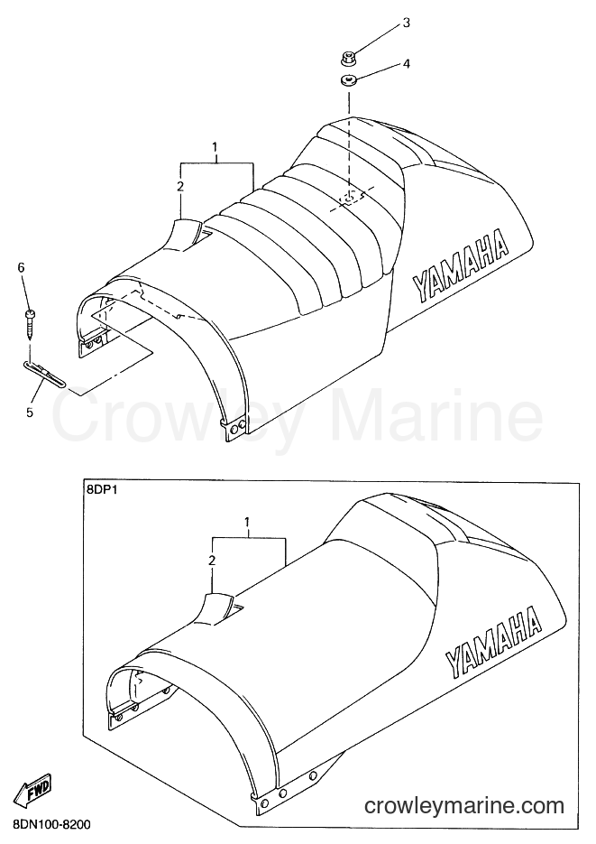 1998 Snowmobile SRX700 - SRX700 (8DN1) [020] - SEAT