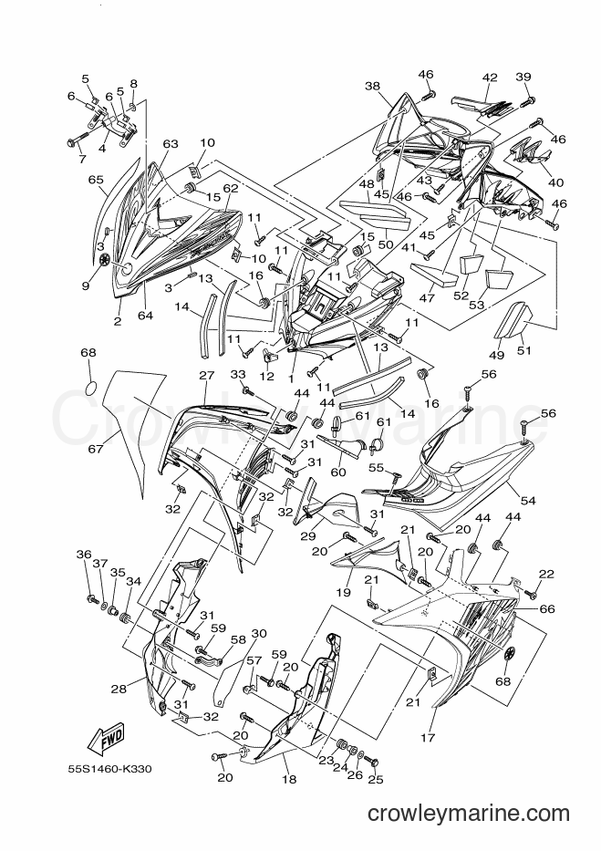 Yamaha Motors T135SEC (55S1) [010] - LEG SHIELD