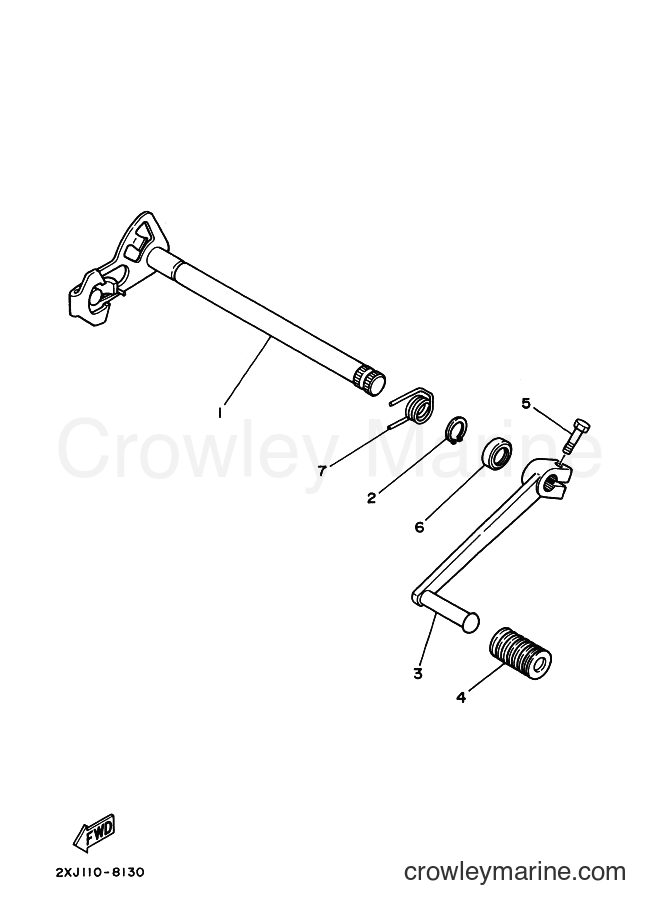 Yamaha Motors YFS200 (5VM4) [020] - SHIFT SHAFT