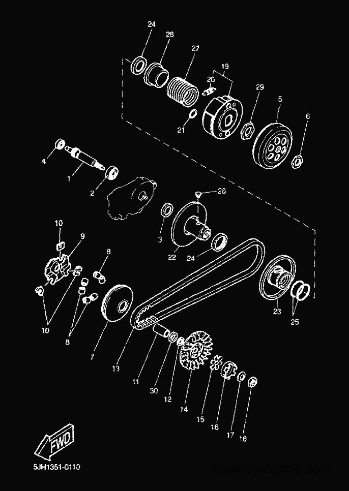 2001 Scooter CW50 - CW50 (5HG9) [040] - TRANSMISSION