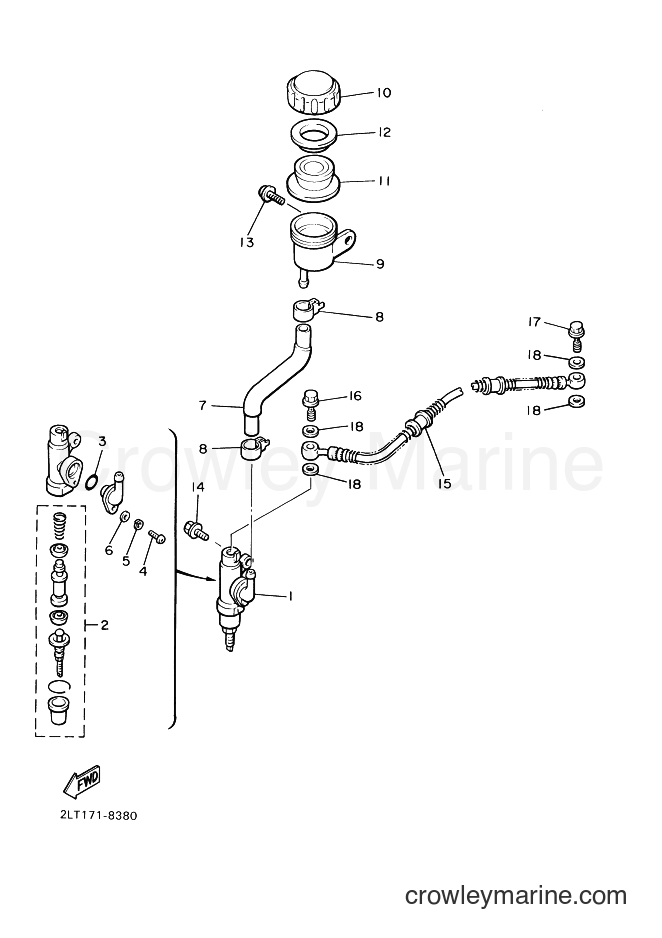 Yamaha Motors VMX12 (5GK2) [010] - REAR MASTER CYLINDER