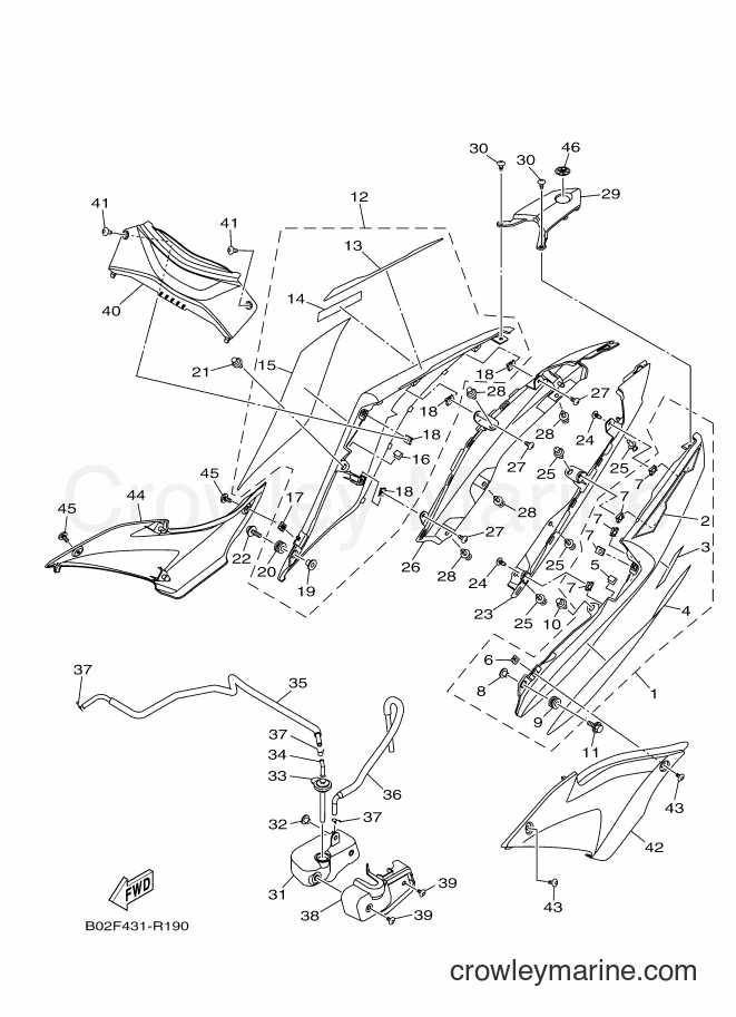 2016 Sport Bike YZF-R3A - YZF-R3A (B02F) [010] - SIDE COVER