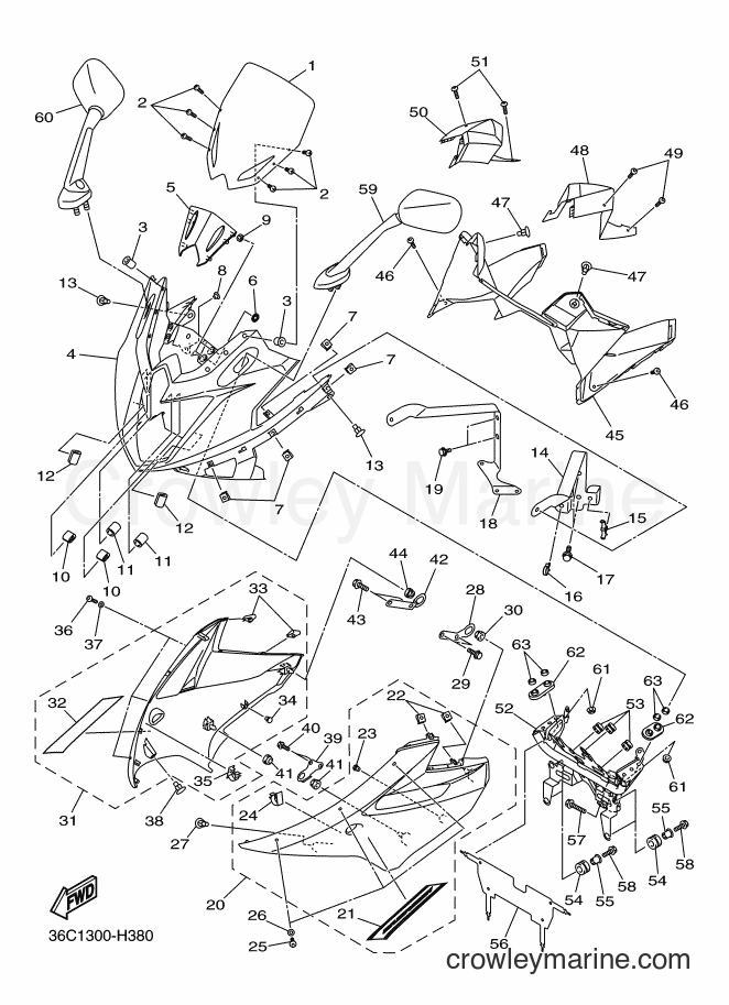 Yamaha Motors XJ6S (36C1) [040] - COWLING