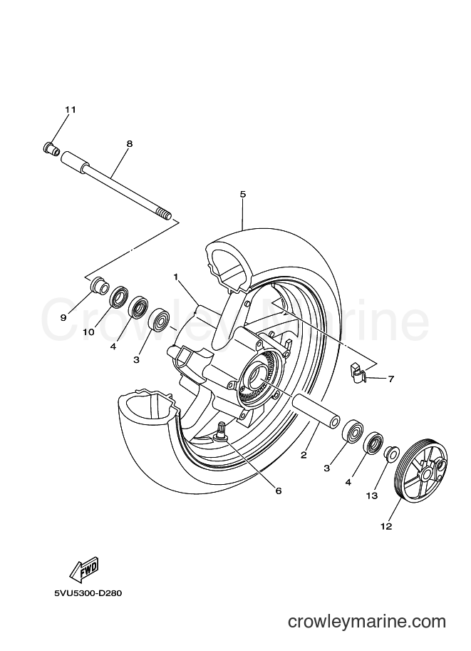 Yamaha Motors XP500A (5VUB) [090] - FRONT WHEEL