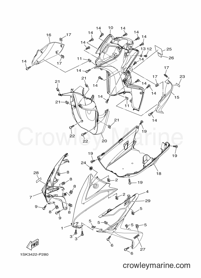 2015 Scooter AL125FC - AL125FC (1SK3) [010] - LEG SHIELD