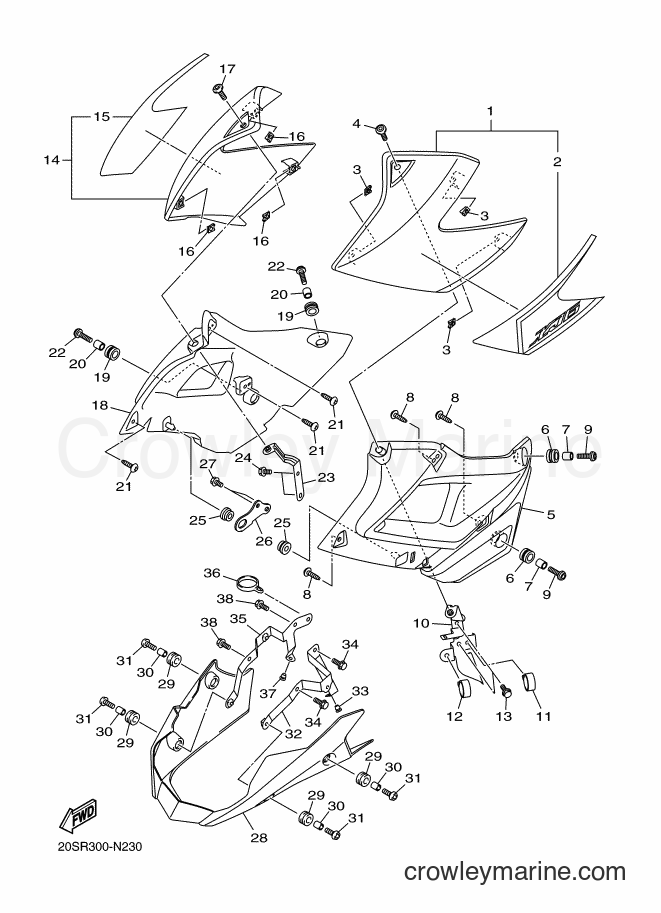 Yamaha Motors XJ6N (20SR) [010] - SIDE COVER 2