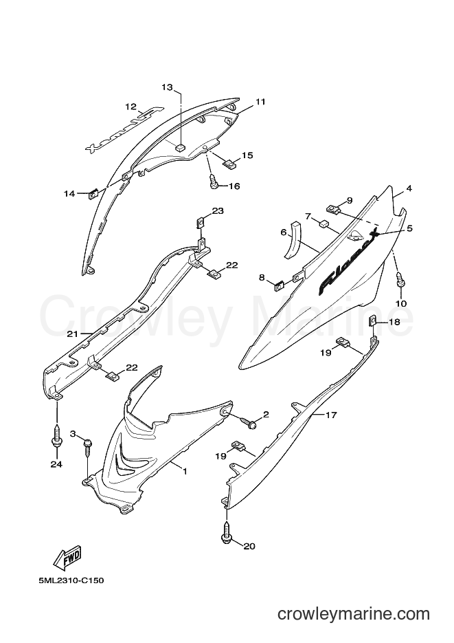 Yamaha Motors NXC125 (5ML2) [010] - SIDE COVER