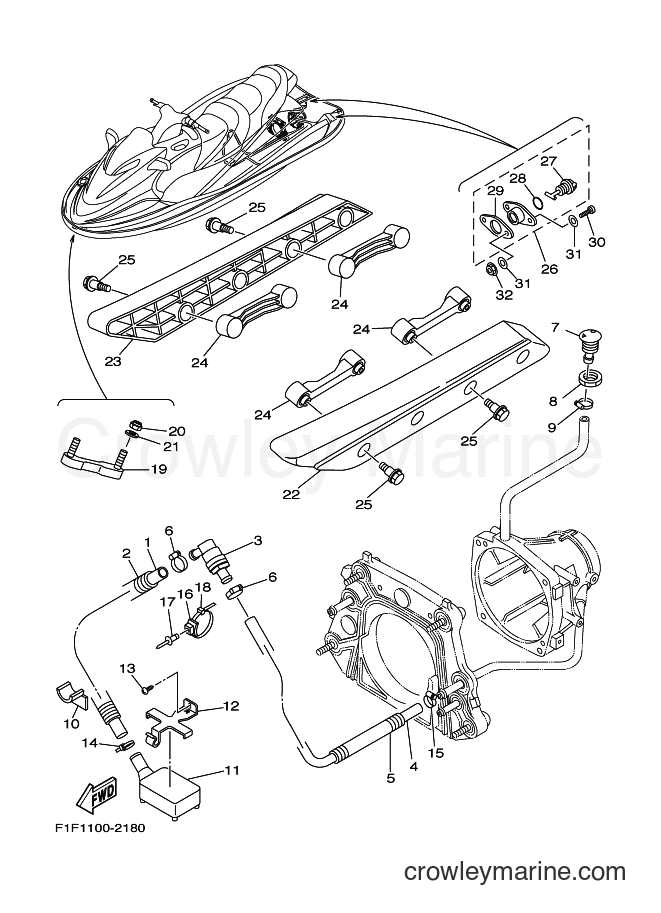 Yamaha Motors XA800A-A (F1F2) [01B] - HULL & DECK