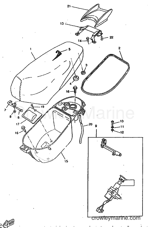 1998 Scooter CW50RSP - CW50RSP (4URG) [010] - SEAT & CARRIER