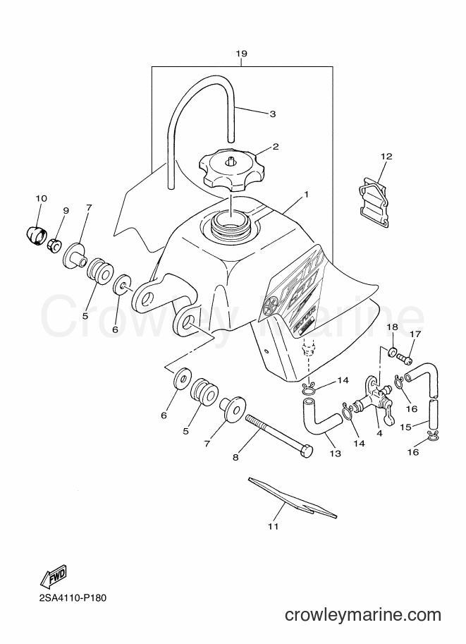 Yamaha Motors PW50 (2SA5) [020] - FUEL TANK