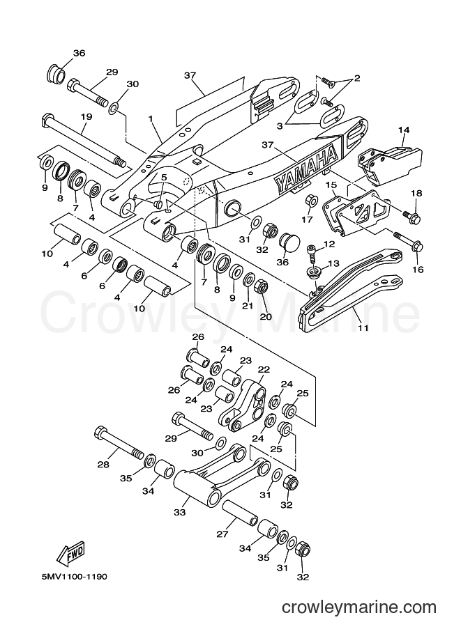 2001 Dirt Bike YZ125 - YZ125 (5MV2) [030] - REAR ARM